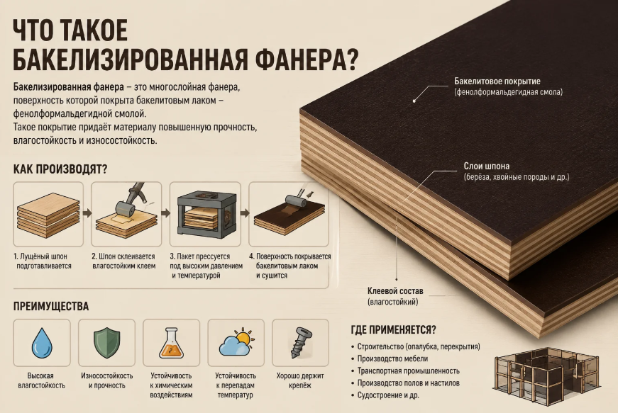 Что такое бакелизированная фанера?